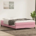 Cama box spring sin colchón terciopelo rosa 140x210 cm