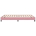 Cama box spring sin colchón terciopelo rosa 140x210 cm