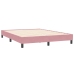 Cama box spring sin colchón terciopelo rosa 140x210 cm