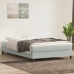 Cama box spring sin colchón terciopelo gris claro 160x210 cm