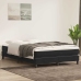 Cama box spring sin colchón cuero sintético negro 160x210 cm