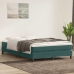 Cama box spring sin colchón terciopelo verde oscuro 160x210 cm