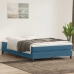 Cama box spring sin colchón terciopelo azul oscuro 160x210 cm