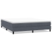 Cama box spring sin colchón terciopelo gris oscuro 180x210 cm