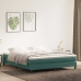 Cama box spring sin colchón terciopelo verde oscuro 180x210 cm