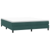 Cama box spring sin colchón terciopelo verde oscuro 180x210 cm