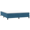 Cama box spring sin colchón terciopelo azul oscuro 180x210 cm