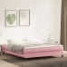 Cama box spring sin colchón terciopelo rosa 180x210 cm