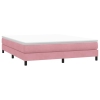 Cama box spring sin colchón terciopelo rosa 180x210 cm