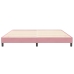 Cama box spring sin colchón rosa terciopelo 200x210 cm