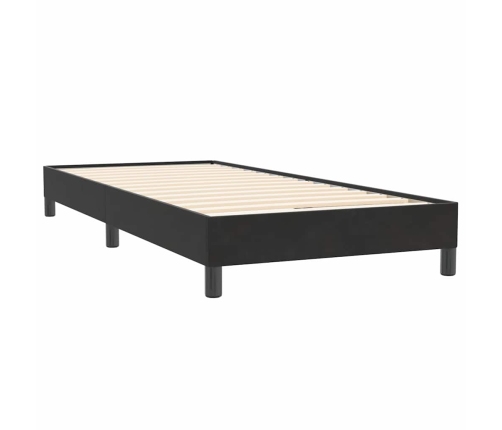 Cama box spring sin colchón negro terciopelo 80x220 cm