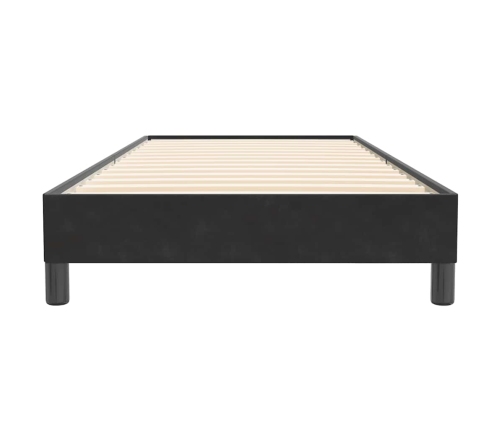 Cama box spring sin colchón negro terciopelo 80x220 cm