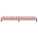 Cama box spring sin colchón rosa terciopelo 80x220 cm