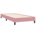 Cama box spring sin colchón rosa terciopelo 80x220 cm