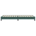 Cama box spring sin colchón verde oscuro terciopelo 90x220 cm