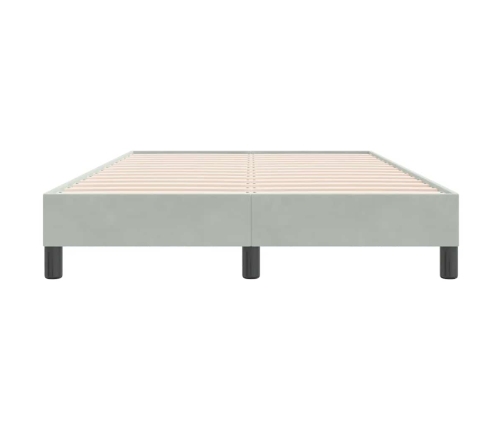 Cama box spring sin colchón gris claro terciopelo 120x220 cm