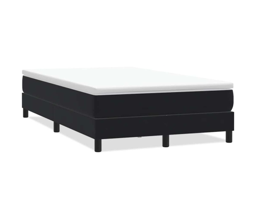 Cama box spring sin colchón negro terciopelo 120x220 cm