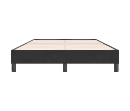 Cama box spring sin colchón negro terciopelo 120x220 cm