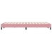 Cama box spring sin colchón rosa terciopelo 120x220 cm