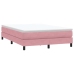 Cama box spring sin colchón rosa terciopelo 140x220 cm