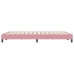 Cama box spring sin colchón rosa terciopelo 140x220 cm