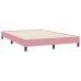 Cama box spring sin colchón rosa terciopelo 140x220 cm