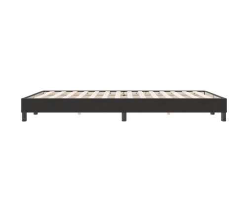 Cama box spring sin colchón terciopelo negro 160x220 cm