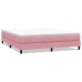 Cama box spring sin colchón terciopelo rosa 180x220 cm