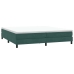 Cama box spring sin colchón terciopelo verde oscuro 200x220 cm