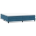 Cama box spring sin colchón terciopelo azul oscuro 200x220 cm