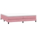 Cama box spring sin colchón terciopelo rosa 200x220 cm