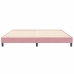 Cama box spring sin colchón terciopelo rosa 200x220 cm