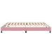 Cama box spring sin colchón terciopelo rosa 200x220 cm