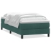 Cama box spring con colchón terciopelo verde oscuro 80x210 cm