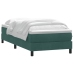 Cama box spring con colchón terciopelo verde oscuro 80x210 cm