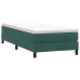 Cama box spring con colchón terciopelo verde oscuro 80x210 cm