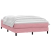 Cama box spring con colchón terciopelo rosa 140x210 cm