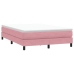 Cama box spring con colchón terciopelo rosa 140x210 cm