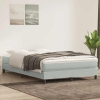 Cama box spring con colchón terciopelo gris claro 160x210 cm