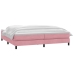 Cama box spring con colchón terciopelo rosa 180x210 cm