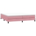 Cama box spring con colchón terciopelo rosa 180x210 cm