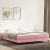 Cama box spring con colchón terciopelo rosa 180x210 cm