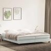 Cama box spring con colchón terciopelo gris claro 200x210 cm