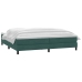 Cama box spring con colchón terciopelo verde oscuro 200x210 cm