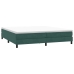 Cama box spring con colchón terciopelo verde oscuro 200x210 cm