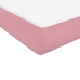 Cama box spring con colchón terciopelo rosa 200x210 cm