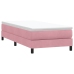 Cama box spring con colchón terciopelo rosa 80x220 cm