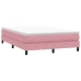 Cama box spring con colchón terciopelo rosa 140x220 cm