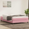 Cama box spring con colchón terciopelo rosa 160x220 cm