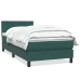 Cama box spring con colchón terciopelo verde oscuro 80x210 cm